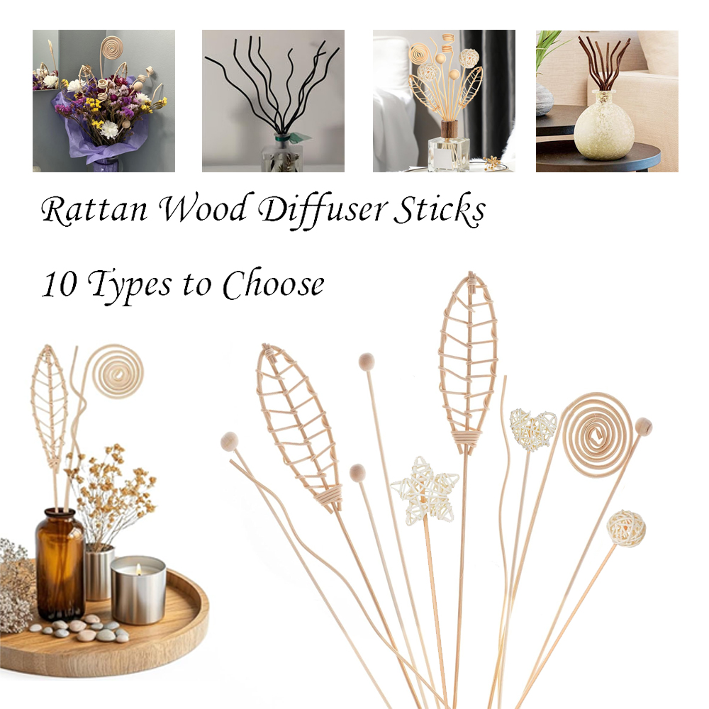 Home Fragrance Reed Diffuser Refill - 5/15개 롱 웨이비 라탄 리드 디퓨저