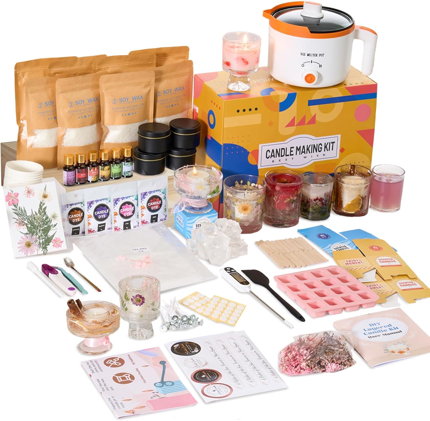 Home Fragrance Kit - 2-in-1 소이 & 젤리 왁스 DIY