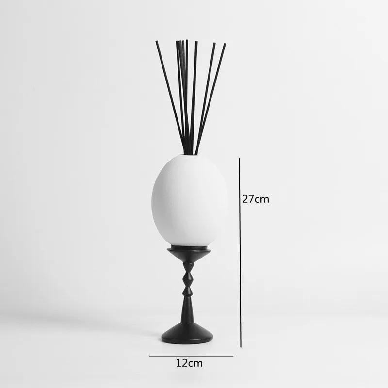 In Home Fragrance Products - 심플한 화이트 세라믹 에그쉘 아로마테라피 기하학적