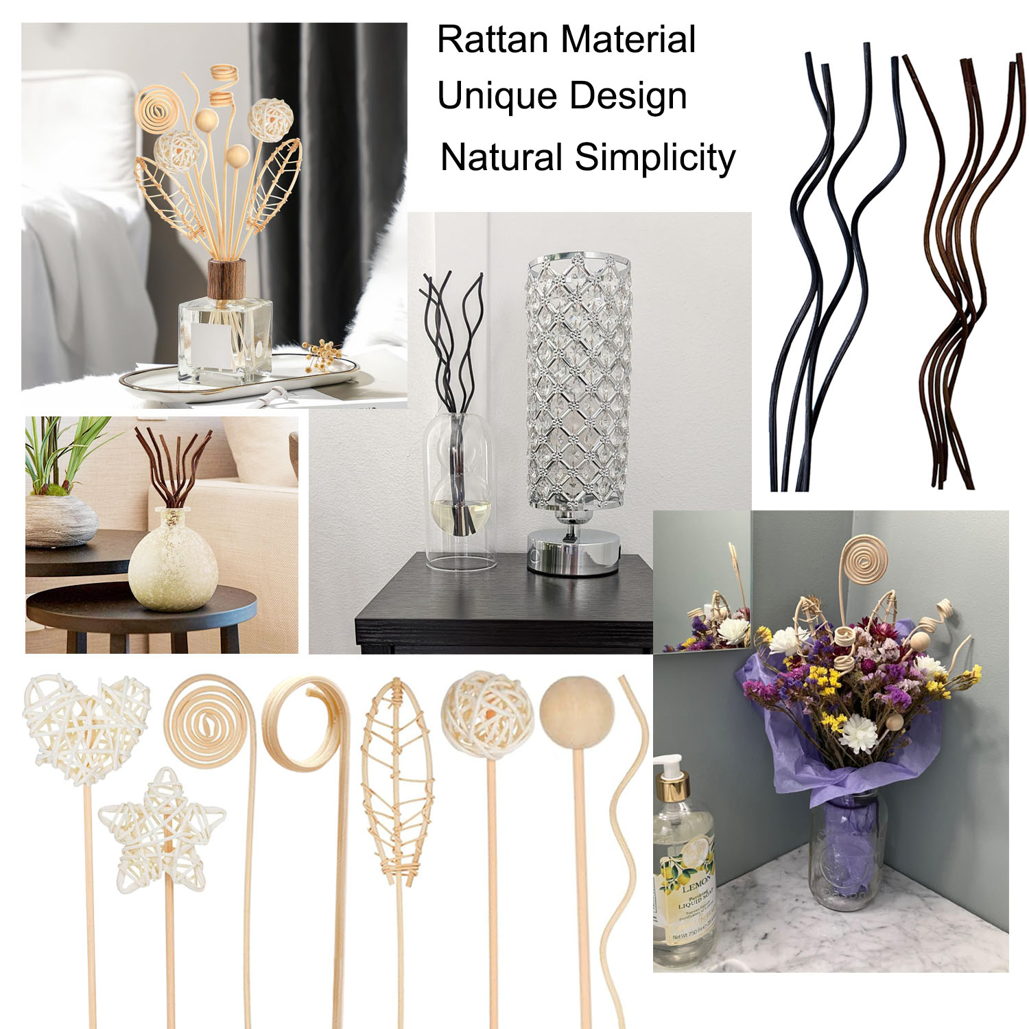 5/15개 롱 웨이비 라탄 리드 디퓨저 스틱 향기 디퓨 - Home Fragrance Reed Diffuser Refill 리뷰 및 가격