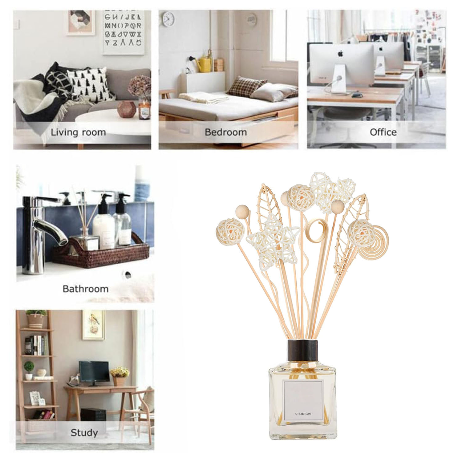 5/15개 롱 웨이비 라탄 리드 디퓨저 스틱 향기 디퓨 - Home Fragrance Reed Diffuser Refill 리뷰 및 가격