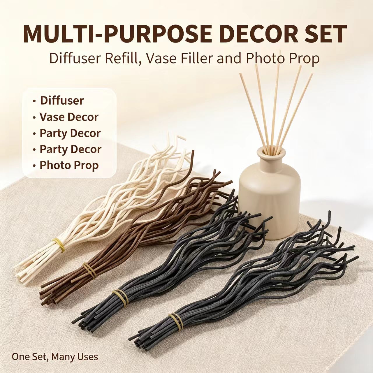 20개입 롱 웨이브 라탄 리드 디퓨저 스틱 향 디퓨저  - Home Fragrance Reed Diffuser Refill 리뷰 및 가격
