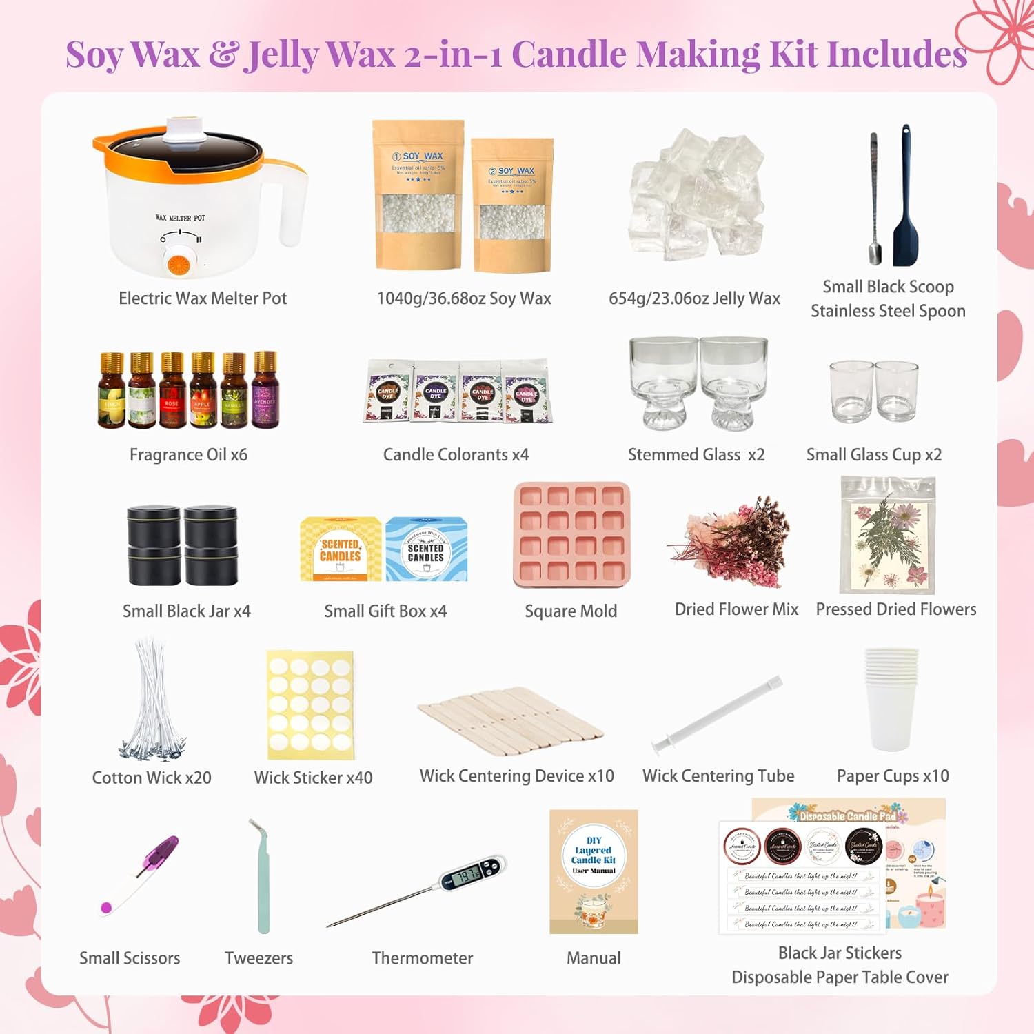 2-in-1 소이 & 젤리 왁스 DIY 초보자 및 성인 - Home Fragrance Kit 리뷰 및 가격